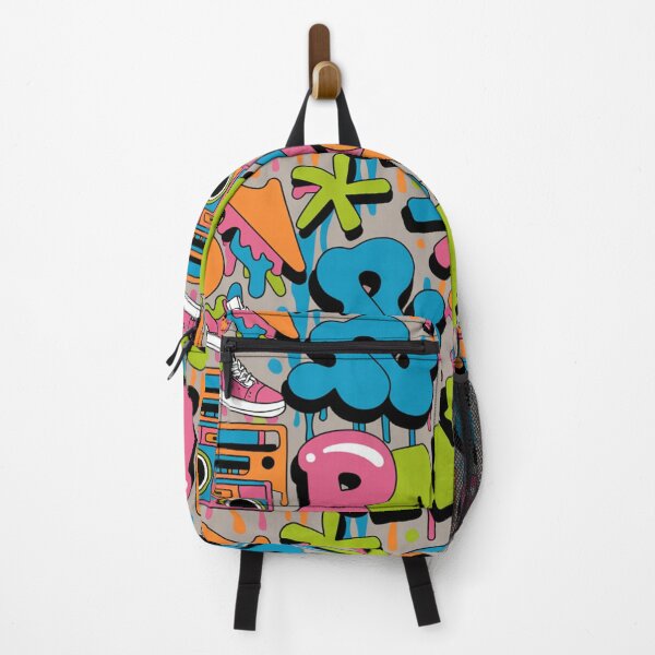 Item preview, Bold Street Art Pattern | Vibrant Graffiti Sneakers Boombox Seamless Repeat designed and sold by Midnight Veil Designs.