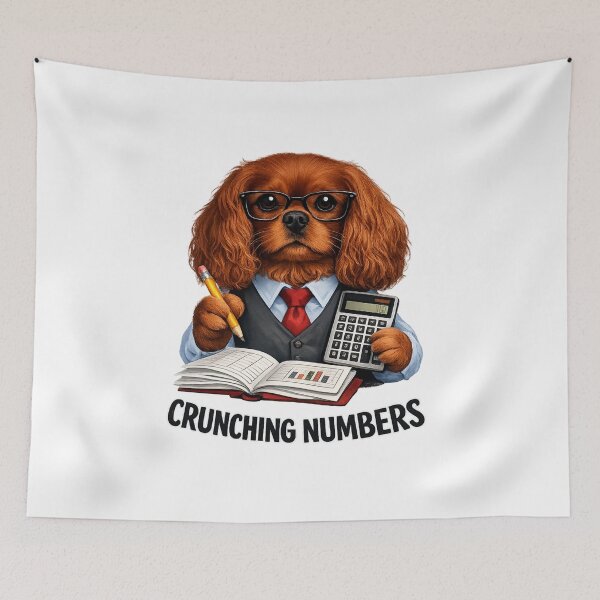 Item preview, Crunching Numbers Ruby Cavalier designed and sold by SpottyRainbow.