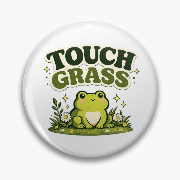 Item preview, Touch Grass Funny Frog Meme Design designed and sold by BlackShopps.