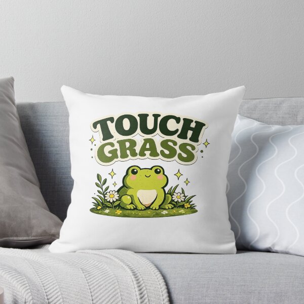 Item preview, Touch Grass Funny Frog Meme Design designed and sold by BlackShopps.