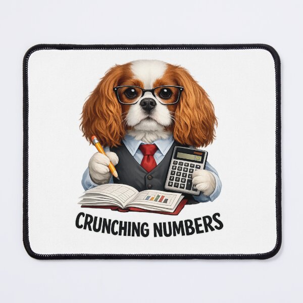 Item preview, Crunching Numbers Blenheim Cavalier designed and sold by SpottyRainbow.