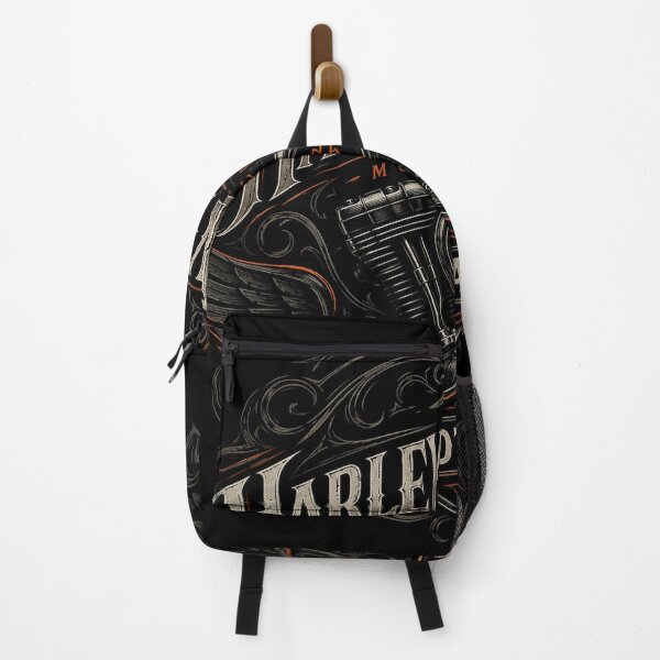 Item preview, Harley-Davidson Biker Vintage Black & Orange designed and sold by JcAbstractArt.