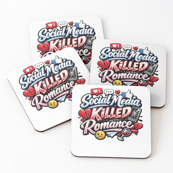 Item preview, Social Media Killed Romance – Funny Sad Love Quote Design designed and sold by CreativeNest Prints.