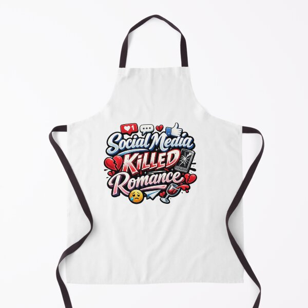 Item preview, Social Media Killed Romance – Funny Sad Love Quote Design designed and sold by CreativeNest Prints.