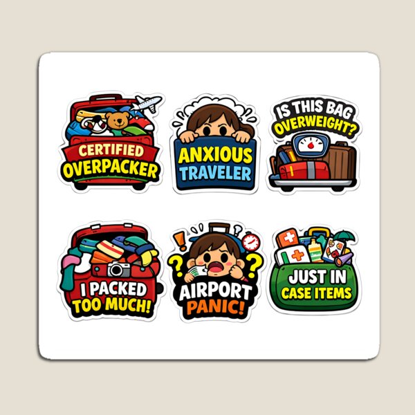 Item preview, Certified Overpacker Checked Bag Travel Anxiety Satire designed and sold by yanejoy.