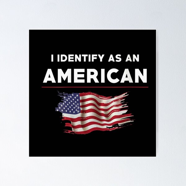 Item preview, I Identify As An American Patriotic Distressed United States Flag T-Shirt designed and sold by Serene woods.