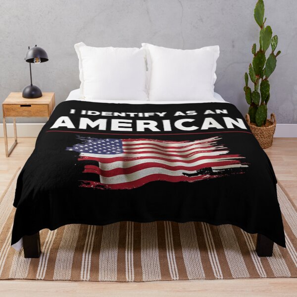 Item preview, I Identify As An American Patriotic Distressed United States Flag T-Shirt designed and sold by Serene woods.