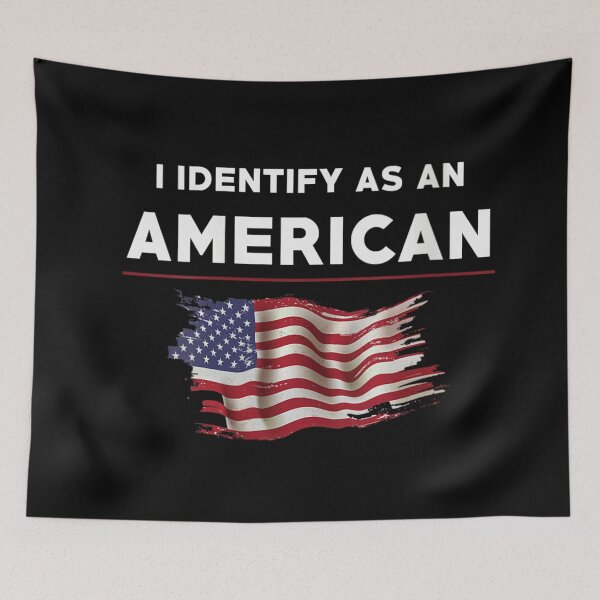 Item preview, I Identify As An American Patriotic Distressed United States Flag T-Shirt designed and sold by Serene woods.