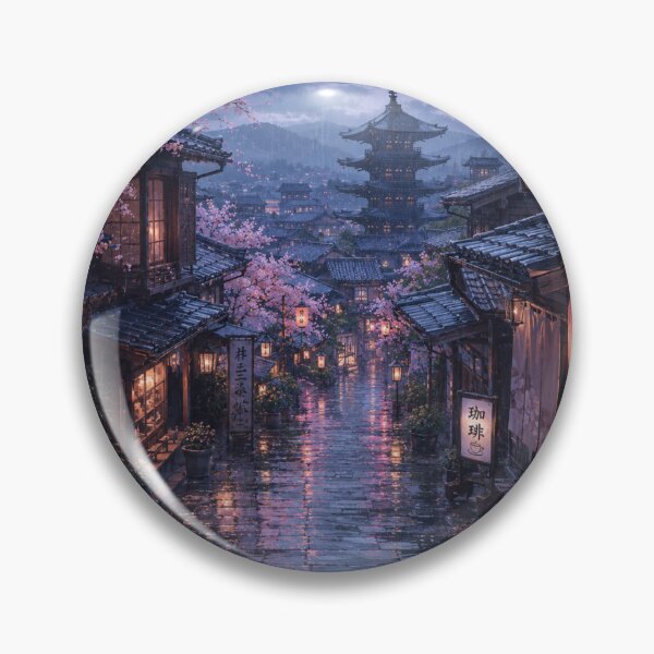 Item preview, Rainy Night in Ancient Japanese Town designed and sold by 0606PM.