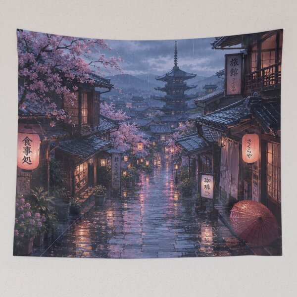Item preview, Rainy Night in Ancient Japanese Town designed and sold by 0606PM.