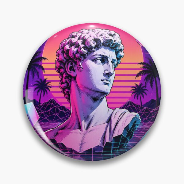 Item preview, Vaporwave David Statue Retro Sticker designed and sold by InkPixell.