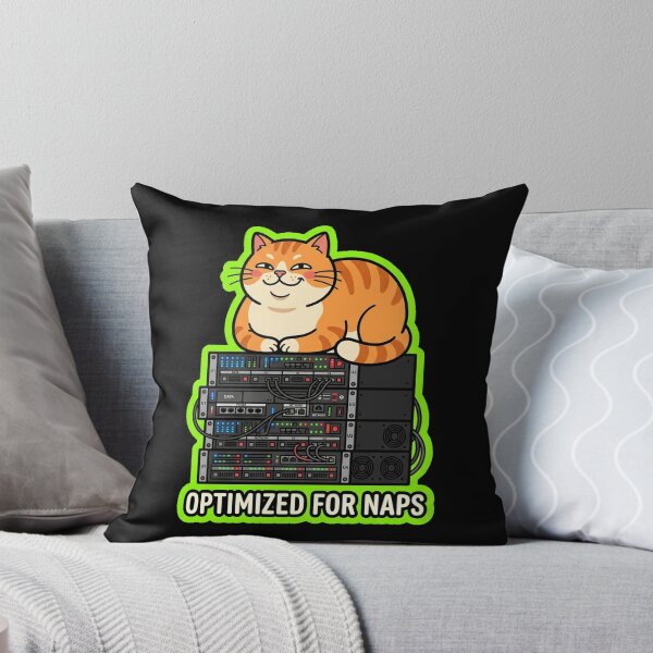 Item preview, Optimized For Naps Funny Server Cat Design designed and sold by Cat Meme Fund.