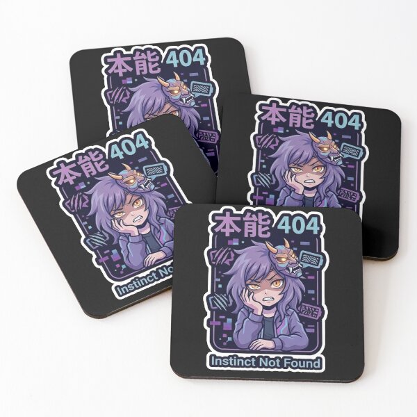Item preview, Instinct 404 (本能404) - Cyberpunk Anime Hannya Sticker designed and sold by Japan-kanji-ya.