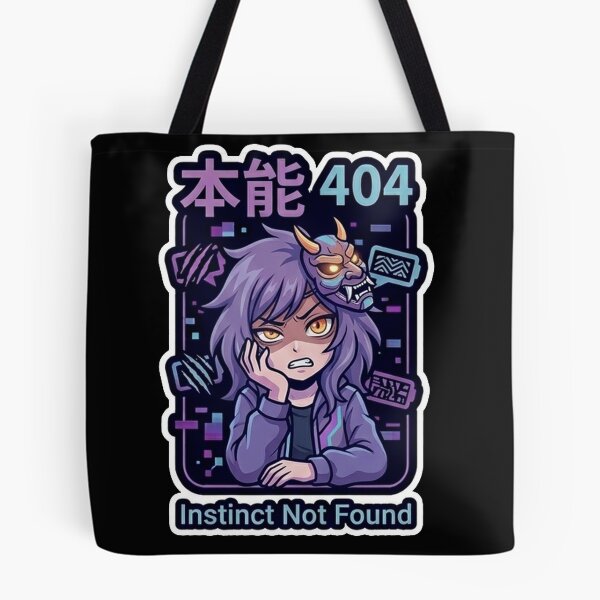 Item preview, Instinct 404 (本能404) - Cyberpunk Anime Hannya Sticker designed and sold by Japan-kanji-ya.