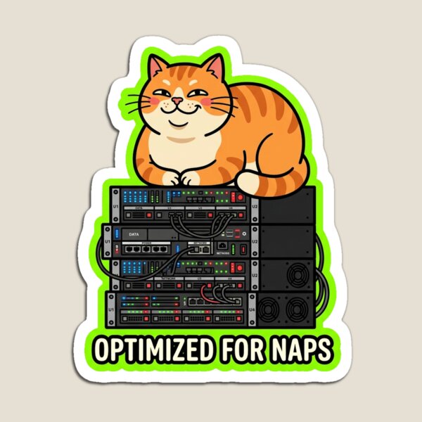 Item preview, Optimized For Naps Funny Server Cat Design designed and sold by Cat Meme Fund.