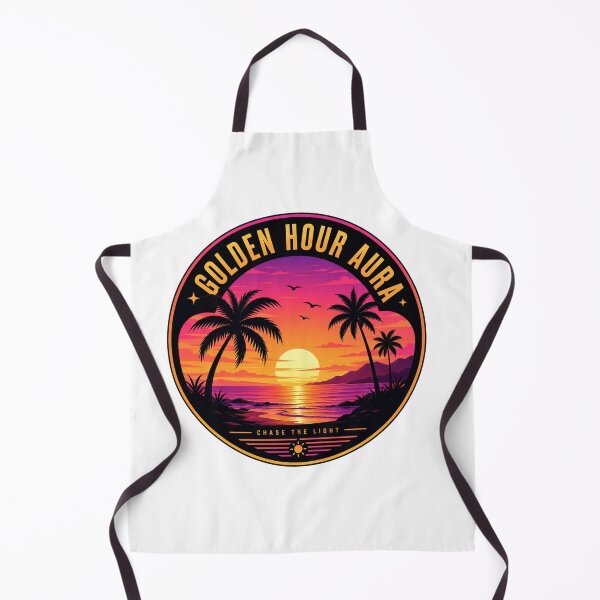 Item preview, Synthwave Golden Hour Aura - Retro Tropical Sunset Emblem designed and sold by Expats Studio.