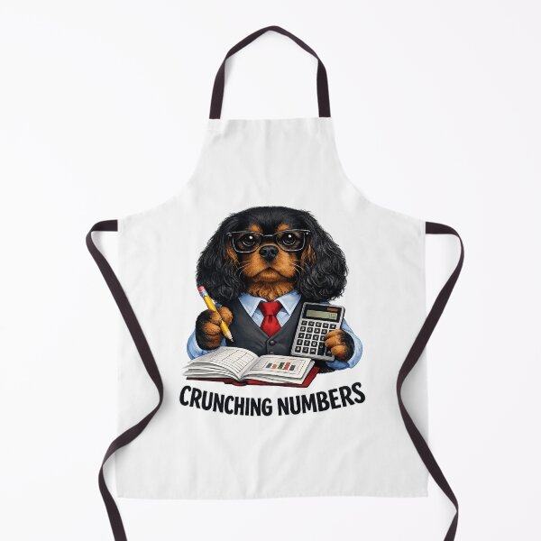 Item preview, Crunching Numbers Black and Tan Cavalier designed and sold by SpottyRainbow.