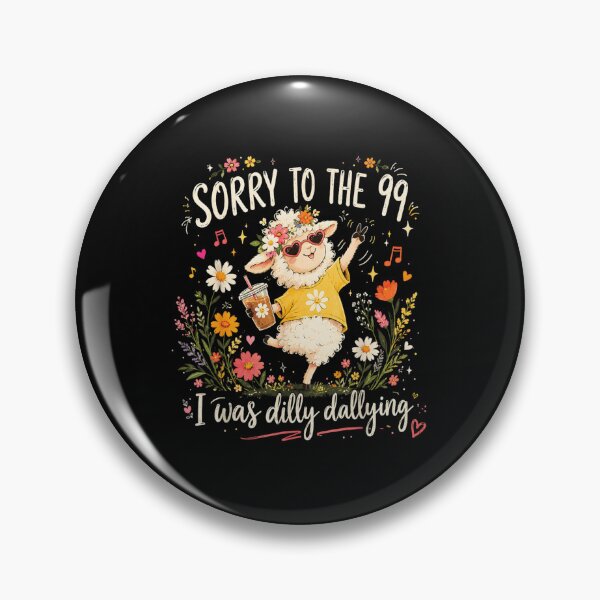 Item preview, Sorry To The 99 I Was Dilly Dallying Cute Sheep Flower Tee designed and sold by Serene woods.