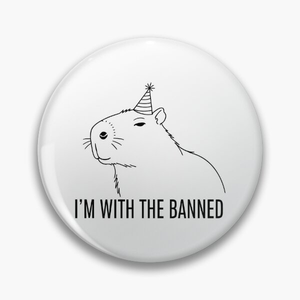 Item preview, Im With The Banned, Funny Party Capybara designed and sold by Amir Faysal.