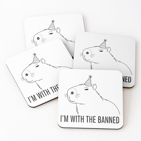 Item preview, Im With The Banned, Funny Party Capybara designed and sold by Amir Faysal.