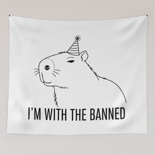 Item preview, Im With The Banned, Funny Party Capybara designed and sold by Amir Faysal.