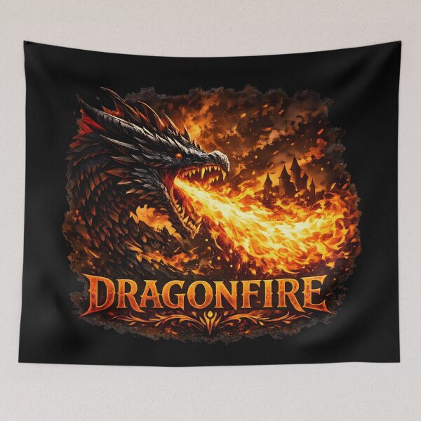 Item preview, Dragonfire – Fiery Dragon Fantasy Artwork designed and sold by RockyLambda.