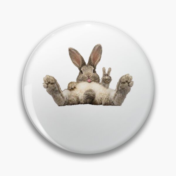 Item preview, Chill Bunny Peace Sign Tongue Out designed and sold by TeeARTHY.