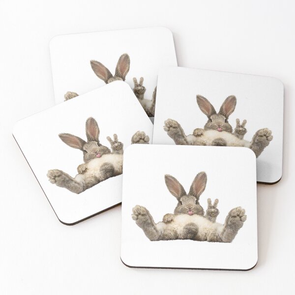 Item preview, Chill Bunny Peace Sign Tongue Out designed and sold by TeeARTHY.