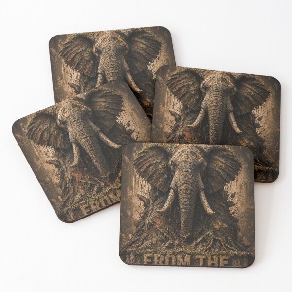 Item preview, From The Ground Up Elephant Industrial Canvas Print designed and sold by SavannaStrikes.