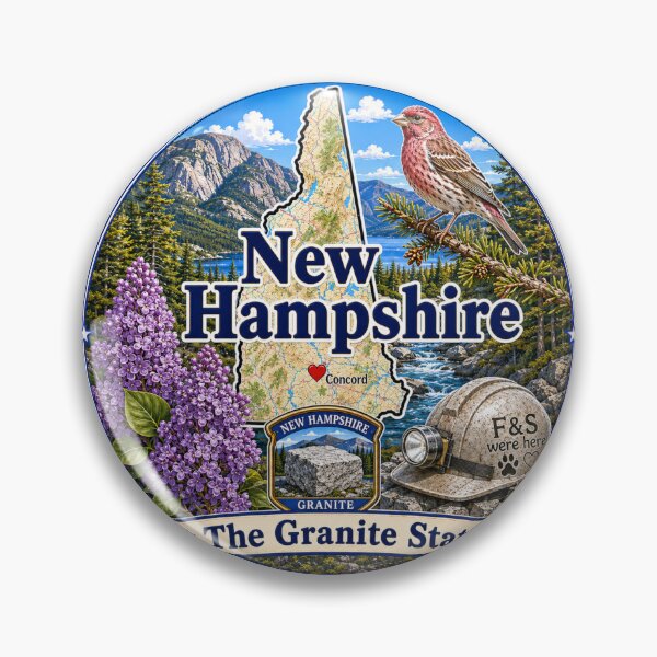 Item preview, New Hampshire - Collect America with Freckle and Spencer designed and sold by CollectrsCornr.