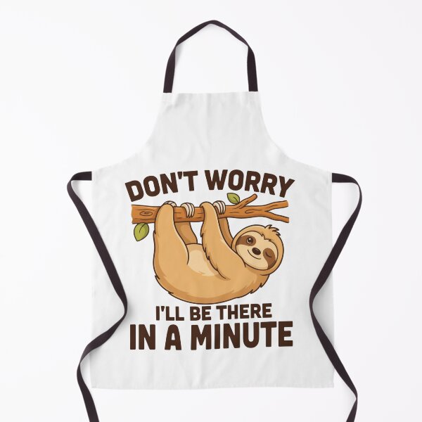 Item preview, Funny Sloth Hanging Illustration Don’t Worry I’ll Be There in a Minute designed and sold by GabeMountainArt.