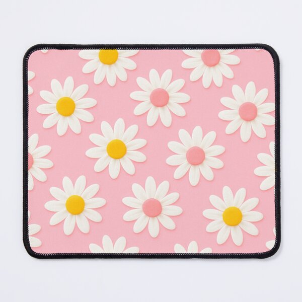 Item preview, Cute White Daisy Pattern on Pink Girly Pop Background Floral Design designed and sold by daila70.