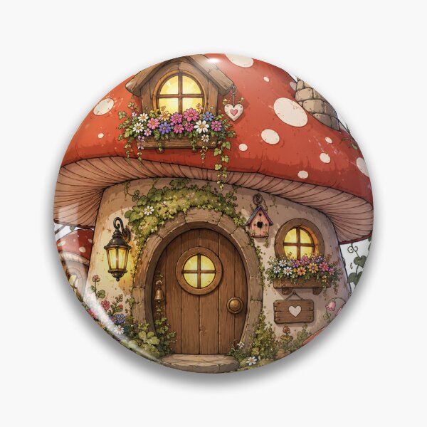 Item preview, Enchanted Mushroom House Sticker designed and sold by InkPixell.