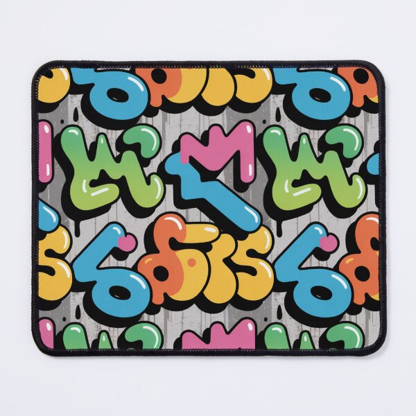 Item preview, Bold Street Art Pattern | Vibrant Graffiti Bubble Letters Seamless Repeat designed and sold by Midnight Veil Designs.