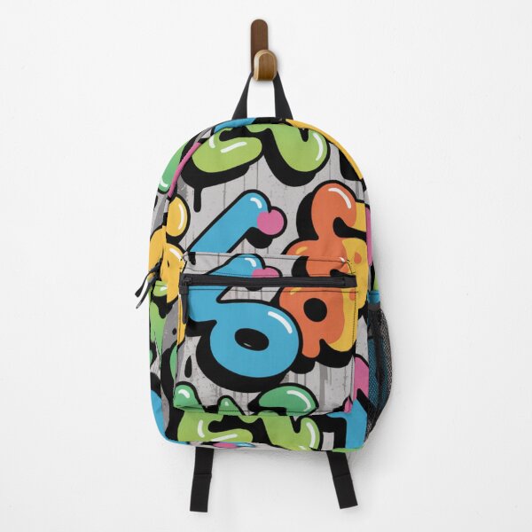 Item preview, Bold Street Art Pattern | Vibrant Graffiti Bubble Letters Seamless Repeat designed and sold by Midnight Veil Designs.