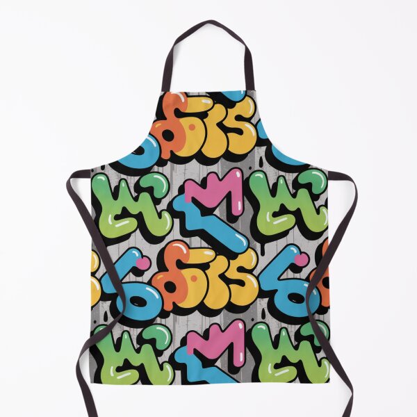 Item preview, Bold Street Art Pattern | Vibrant Graffiti Bubble Letters Seamless Repeat designed and sold by Midnight Veil Designs.