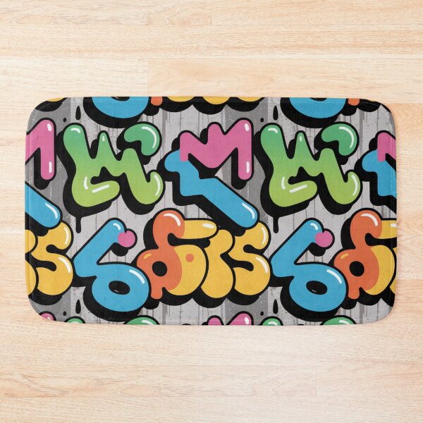 Item preview, Bold Street Art Pattern | Vibrant Graffiti Bubble Letters Seamless Repeat designed and sold by Midnight Veil Designs.