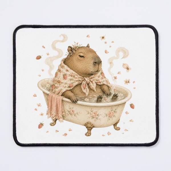 Item preview, Coquette Capybara Vintage Bathtub Spa Self Care Aesthetic designed and sold by AQUILAKREO.