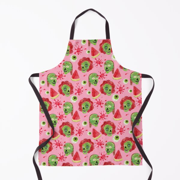 Item preview, Zombie Eating a Watermelon Slice Funny Summerween Pattern - Pink  designed and sold by CanisArtStudio.