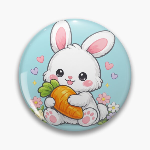 Item preview, cute rabbit holding Smale carrot designed and sold by Uni-Fashion.