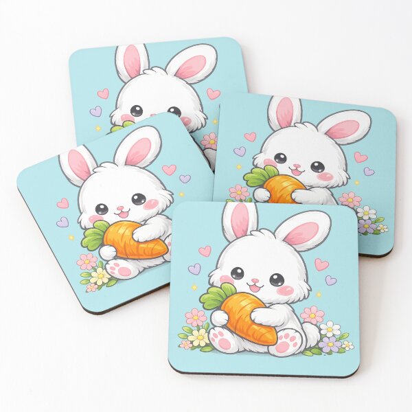 Item preview, cute rabbit holding Smale carrot designed and sold by Uni-Fashion.