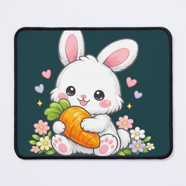 Item preview, cute rabbit holding Smale carrot designed and sold by Uni-Fashion.