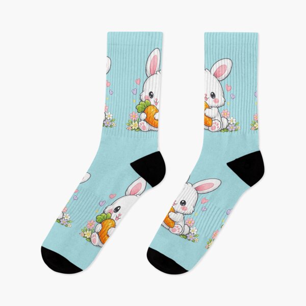 Item preview, cute rabbit holding Smale carrot designed and sold by Uni-Fashion.