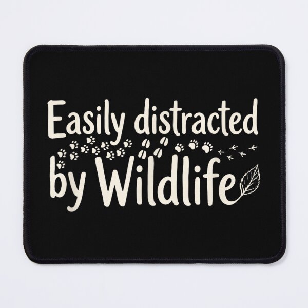 Item preview, Easily Distracted By Wildlife Animal Paw Print Nature Adventure Outdoor Tee designed and sold by Taniyah Gomes.