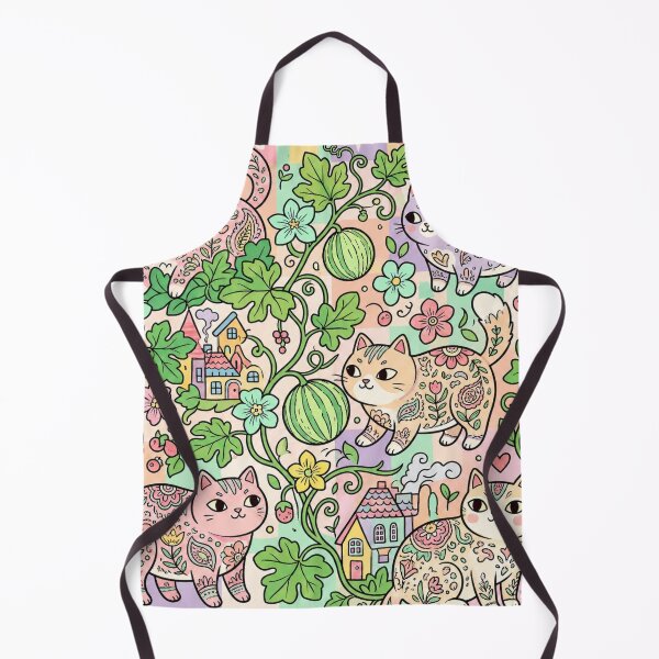 Item preview, Cute Cats and Melons Pattern designed and sold by Iampoji.