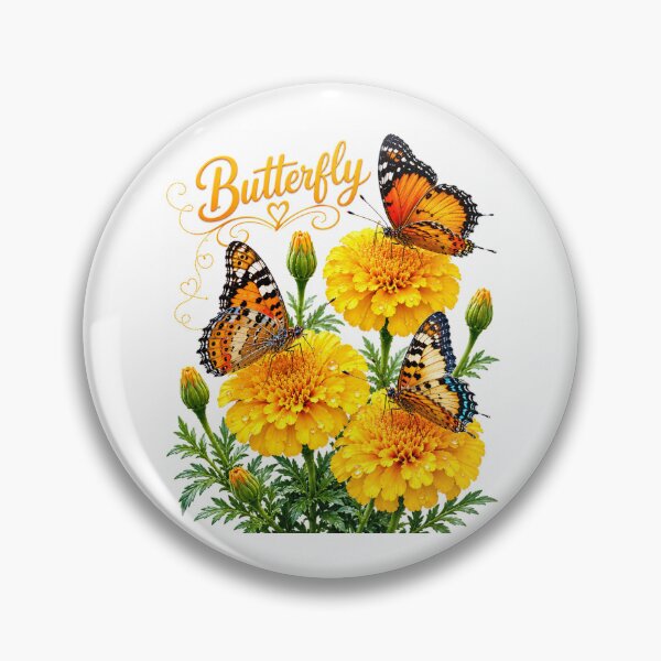 Item preview, Butterfly and Yellow Flowers Nature Design designed and sold by RipantinaFantasy .