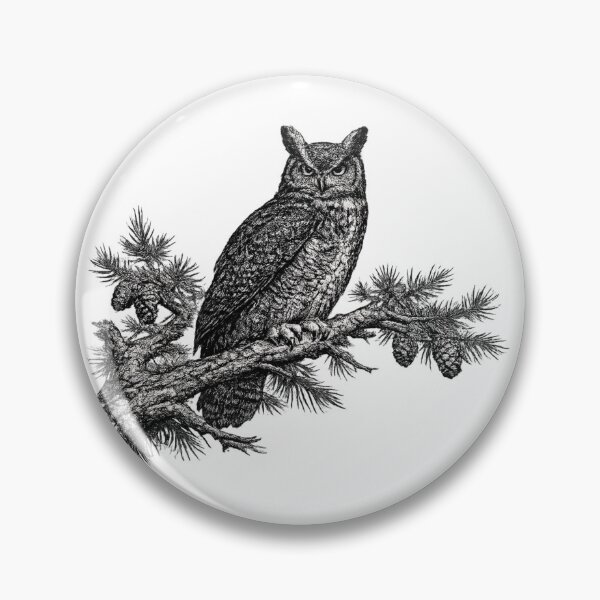 Item preview, Great Horned Owl designed and sold by KrungiT Design .