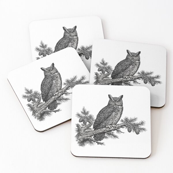 Item preview, Great Horned Owl designed and sold by KrungiT Design .