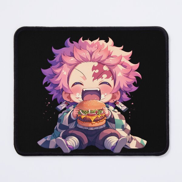 Item preview, Akaza Demon Slayer Chibi Burger Fierce designed and sold by earlobejerk.