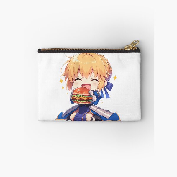 Item preview, Saber Fate Stay Night Chibi Burger Kawaii Knight Smile designed and sold by earlobejerk.